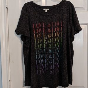 NWT Maurices Love🏳️‍🌈Pride graphic t-shirt 2X